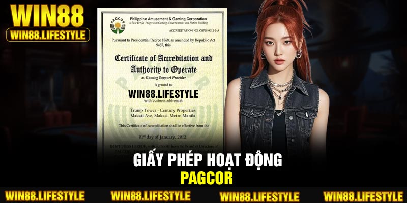 Giấy phép hoạt động PAGCOR